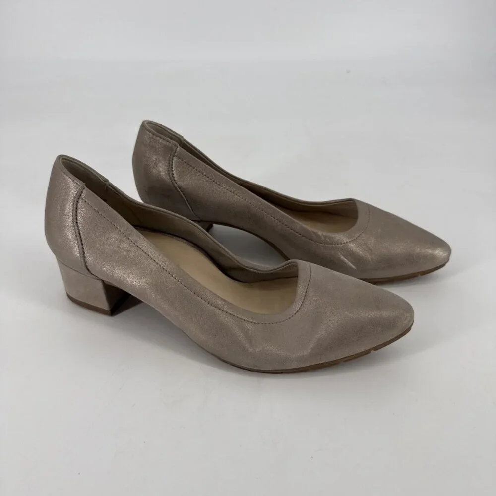 Paul Green Yvette Pump Neutral Pointy Toe Heels Womens US 6 EU 3.5 Cashmere Flaw